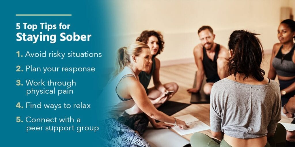 5 top tips for staying sober