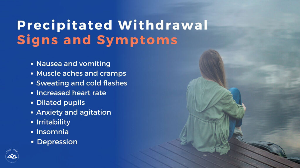 Infographic talking about precipitated withdrawal